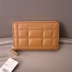 Michael Kors Camel Quilted Wallet